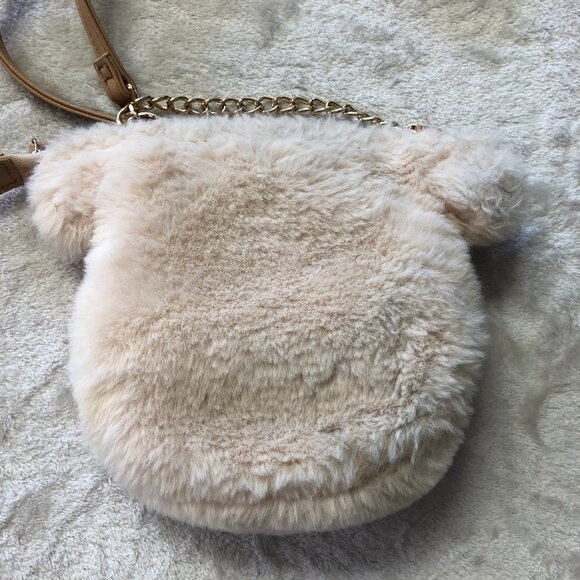 DEB & Dave Cute Bear Shoulder Bag Faux Fur 7" x 7.5" - Picture 2 of 7